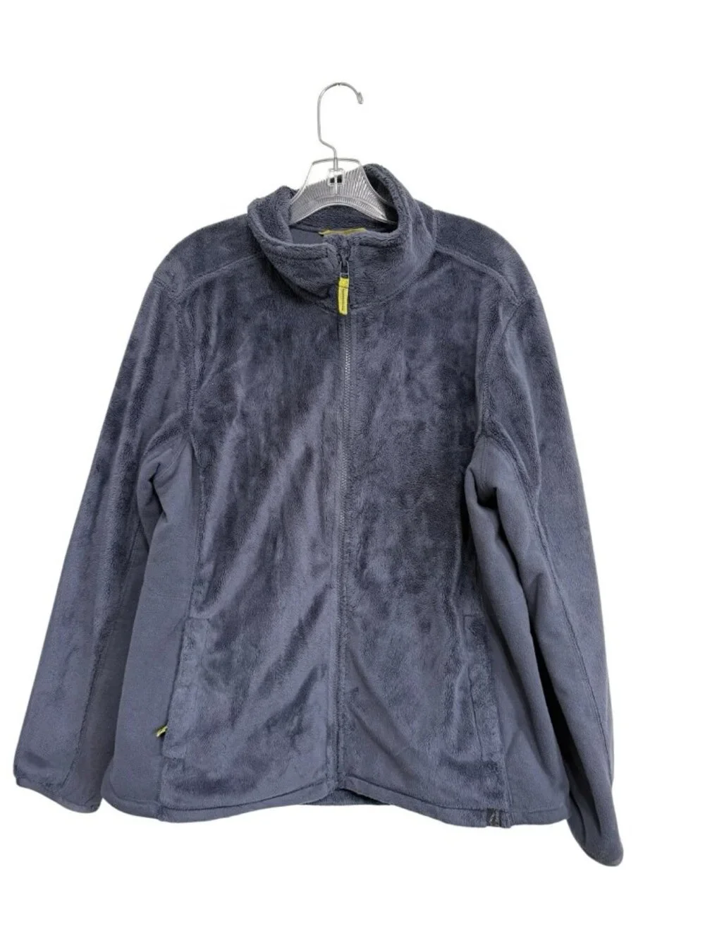 L.L. Bean Women's Full Zip Fleece Blue Sherpa Fleece Jacket Size Large Reg